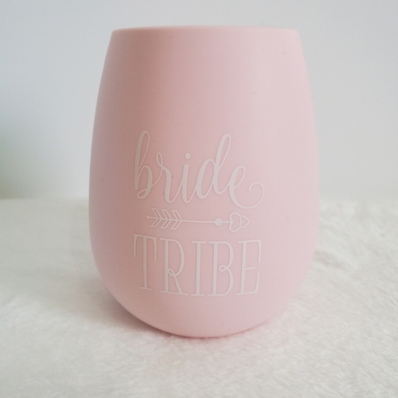 BRIDE Tribe Wine Portable Silicone Foldable Unbreakable Bachelorette 2 Pc 12 Oz - Picture 3 of 8